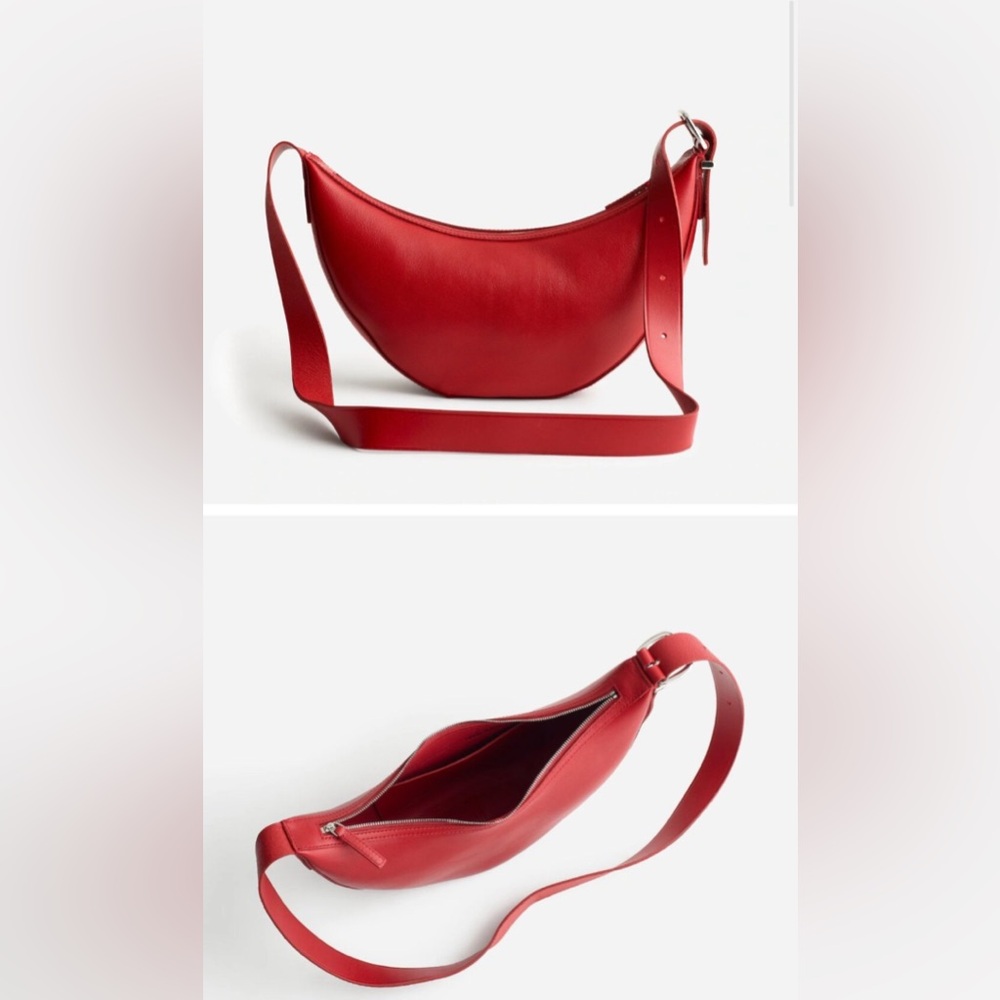 MADEWELL cross body bag -- burgundy red 100% leather